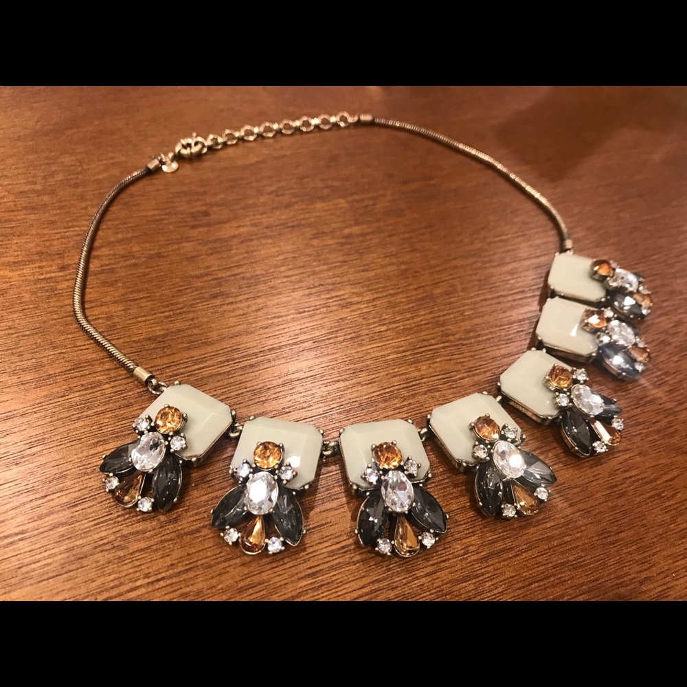 Grey Crystal Statement necklace